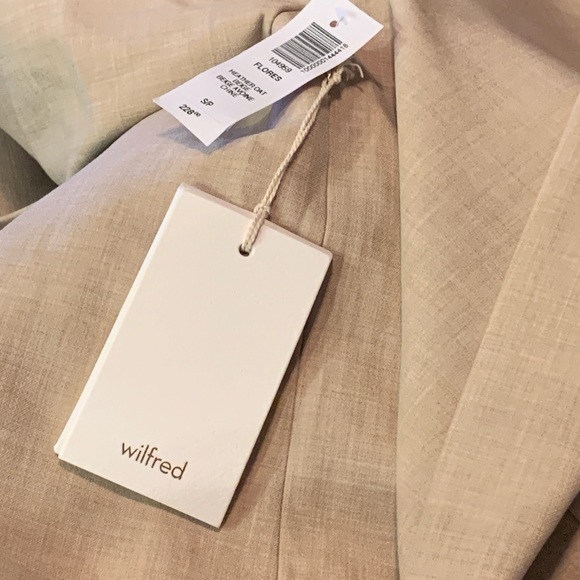Aritzia WILFRED Flores Oversized Relaxed Blazer Sz S Heather Oat Beige New $228 - Picture 6 of 7